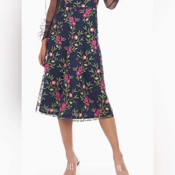 JS Collection Evelyn Illusion Midi Dress Size 6 - Picture 5 of 11